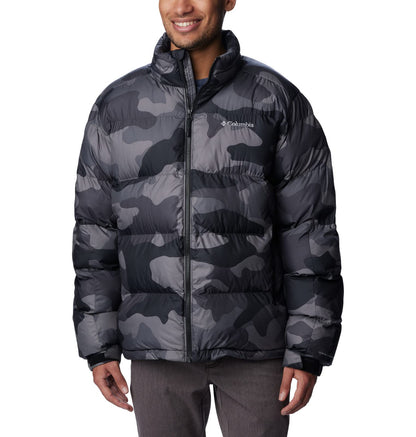 Columbia Mens Pike Lake II Jacket Black Mod Camo Print Medium
