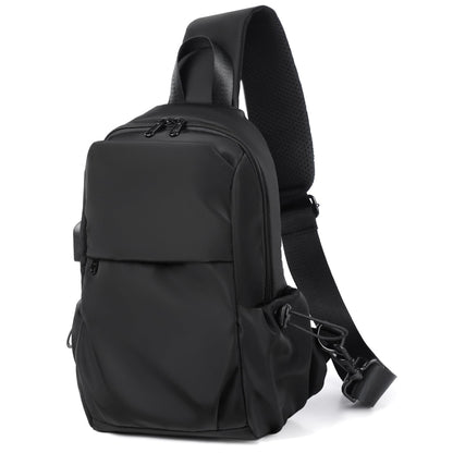 Seoky Rop Men Women Sling Bag Backpack Lightweight Water Resistant Small Chest Shoulder Crossbody Bags for Walking Travel Cycling Black